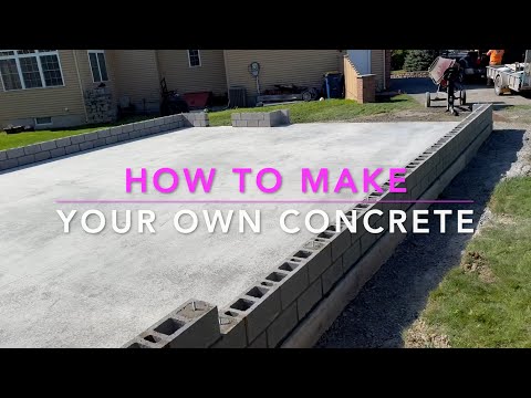 How to make your own concrete. NOT QUICKCRETE!!!!