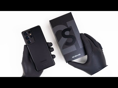 Samsung Galaxy S21 Ultra Phantom Black Unboxing + Gameplay - ASMR