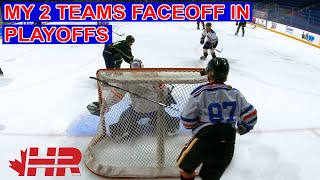 My 2 teams play each other in playoffs... Blades beer league hockey goalie GoPro