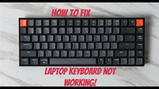 How to fix laptop keyboard not typing