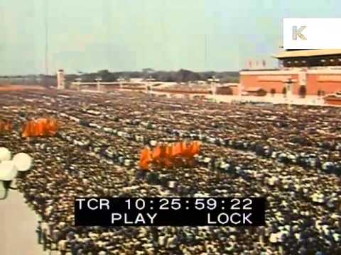1960s China Huge Parade, Communism, Propaganda, Cultural Revolution