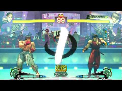 SSF4 AE: iceman F60(Ryu) vs Kiryu Tsukimiya(Guy) - HD 720p