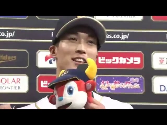 バファローズ・駿太選手ヒーローインタビュー 2015/4/7 Bs-M