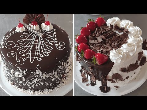 How to decorate SELVA NEGRA chocolate cakes | Blackorest cake decoration
