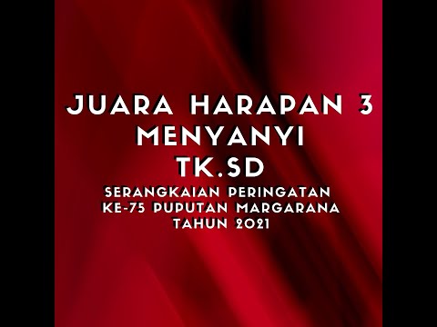 Juara Harapan 3 Lomba Menyanyi Tingkat SD Serangkaian Peringatan ke-75 Puputan Margarana