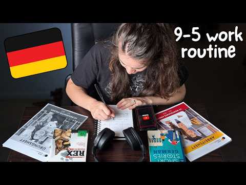 Easy language learning routine with a 9-5 job [Study Vlog]