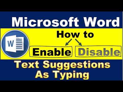 How to disable and enable predictive text in Microsoft Word