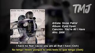 Letra Traducida You&#39;re All I Have de Snow Patrol