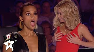 COMEDIC Magician STEALS Amanda Holden&#39;s BRA! | Magician&#39;s Got Talent