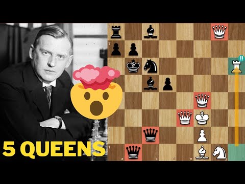 INSANE 5 Queens on the Board Game!! | Alexander Alekhine  v NN 1915
