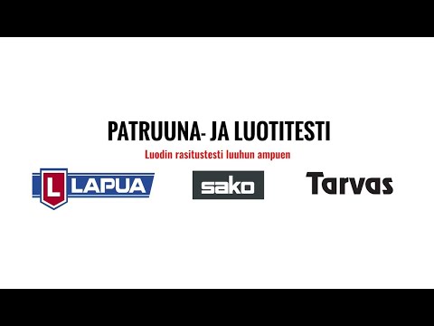 Patruuna ja luotitesti luuosumassa (rasitustesti) - Katso miten eri patruunat pärjäsivät!