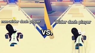 Non-Wider Dash Players vs Wider Dash Players | Shindo Life
