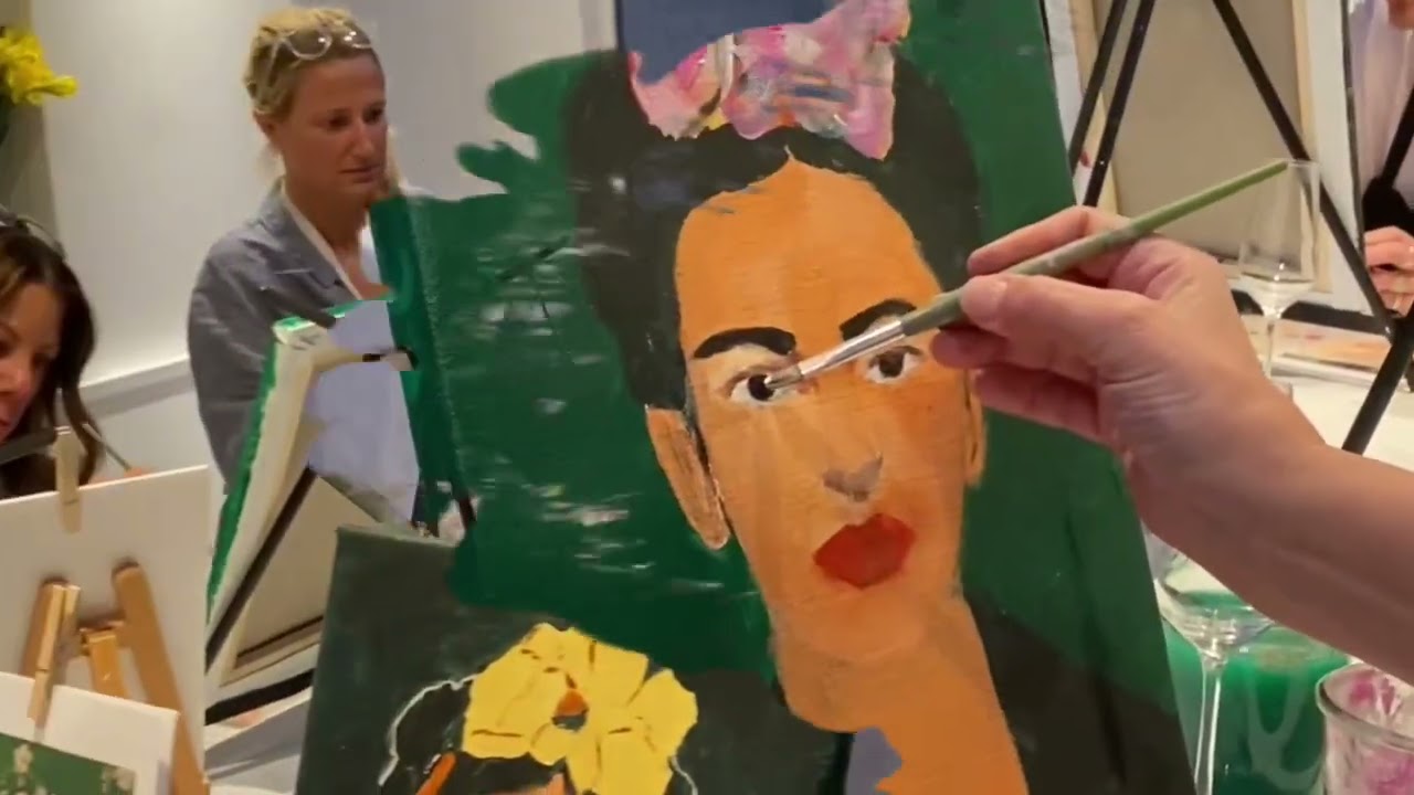 Painting and Wine Brussels | Frida Kahlo Portrait Workshop with Mexican  artist Maricela Del Rio
