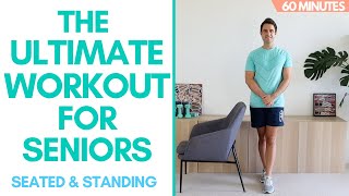Full Body Workout For Seniors - 60 Minutes (Seated & Standing)