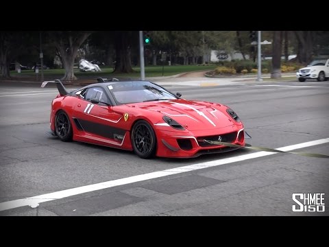 Ferrari 599XX EVO - Startup on the Road in Los Angeles