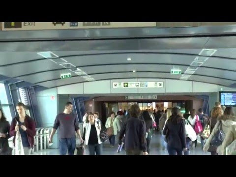 Kőbánya-Kispest train and Metro station in Budapest, Hungary