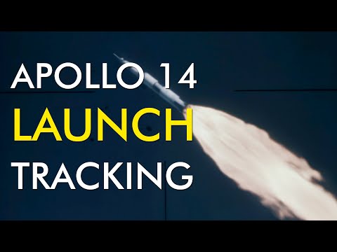 Apollo 14 Launch Tracking and Staging Upscaled Footage with Audio