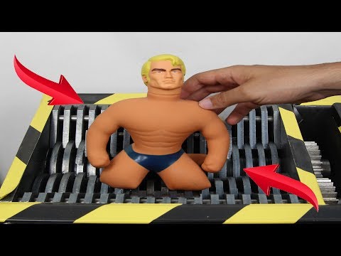 Experiment Shredding Stretch Armstrong And Toys | The Crusher