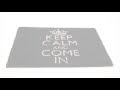 Paillasson „Keep Calm and Come“ coco Noir - Blanc - Fibres naturelles - Matière plastique - 40 x 2 x 60 cm