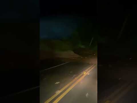 Muita água! PR 491 em Nova Santa Rosa na noite de segunda-feira