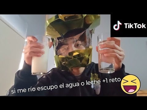 Reaccionando tiktoks y si me r&iacute;o escupo la leche o agua +1 reto (mrhalo)