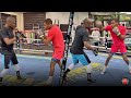 FLOYD MAYWEATHER TEACHING DEVIN HANEY EXPLOSIVENESS & POWER PUNCHING ON MITTS