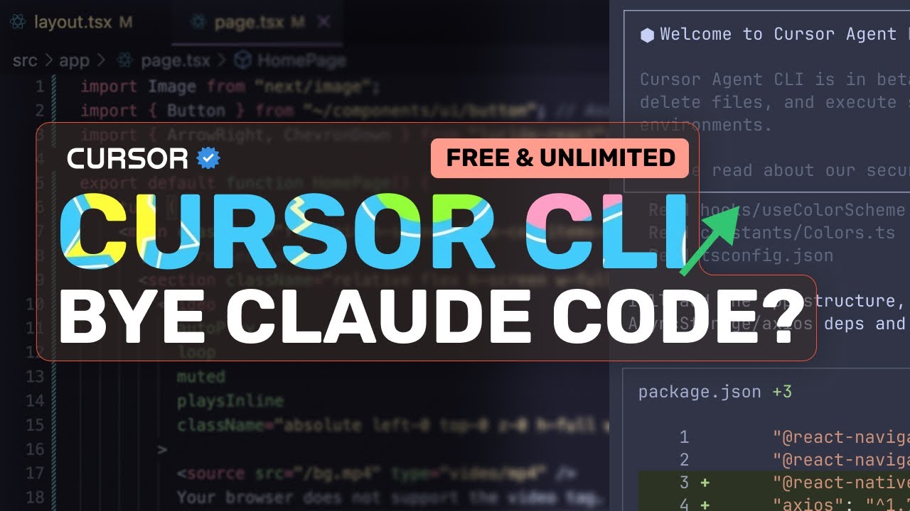 Cursor CLI (Tested) + Unlimited Free GPT-5: This is A Really GOOD & FULLY FREE CLI AI Coder!