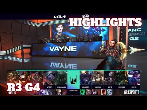 G2 vs FNC - Game 4 Highlights | Round 3 LEC 2021 Summer Playoffs | G2 Esports vs Fnatic G4