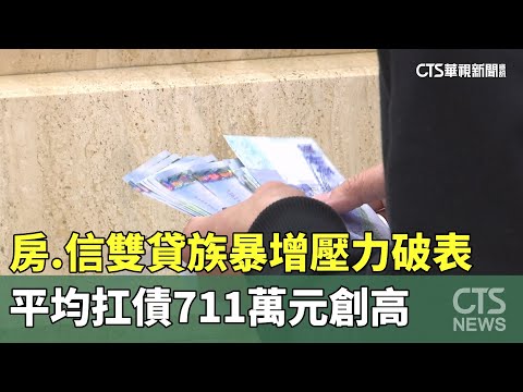 房.信雙貸族暴增壓力破表　平均扛債711萬元創高