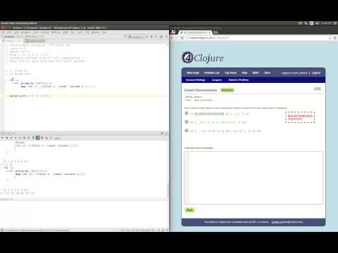 4Clojure Solution to Problem 55 with group-by and merge-with