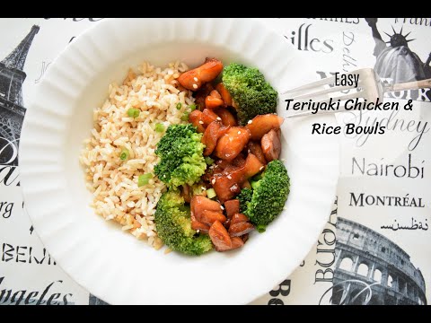 Easy Teriyaki Chicken and Rice Bowls