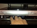 Demonstration On My Panasonic VCR DVD Combo On My Sword In The Stone 1991 Ink Label VHS