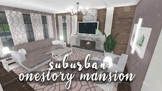 Roblox | Bloxburg: Suburban One-Story Mansion + VOICE REVEAL | Speedbuild