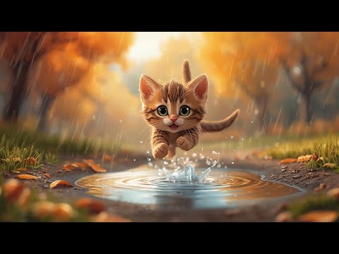 Lulubi- Pică ploaia pe burlane, cad castane dolofane. Cântec pentru toamna. ☔🌦️🌬️🍂🍁