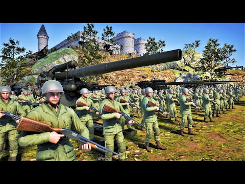 HUMAN ARMY in TINY FORT Vs 6,000,000 ZOMBIES, BEASTS & DEMONS - Ultimate Epic Battle Simulator 2