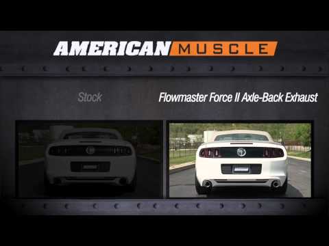 2011-2014 Mustang Flowmaster Exhaust Sound Clip Force II Axle-Back (V6) Review