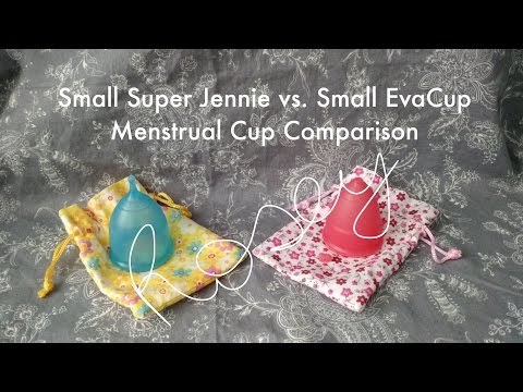 Small Super Jennie vs. Small Eva Cup - Menstrual Cup Comparison