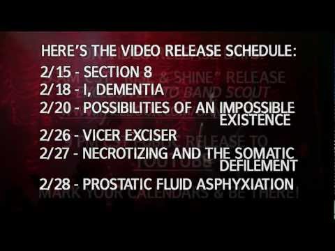 2013.02.03 Whitechapel Video Release Schedule (Live in Joliet, IL)
