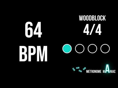 Metronome 64 BPM 4/4 - Woodblock