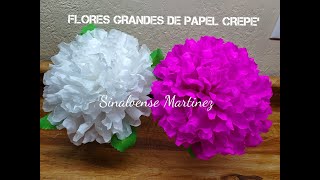 ASI HAGO YO ESTAS FLORES DE PAPEL CREPE, GRANDES Y DOBLES. FACIL, RAPIDO Y QUEDAN MUY BONITAS.