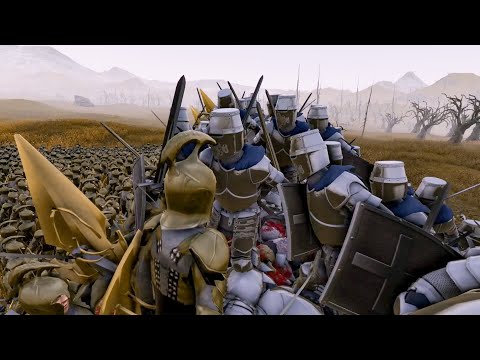 20000 HEAVY KNIGHTS VS 20000 ELF SHIELDS - Ultimate Epic Battle Simulator 2 UEBS2