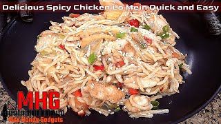 Delicious Spicy Chicken Lo Mein Quick and Easy
