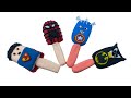 Ice Cream Mix Superheroes Marvel With Clay Hulk Captain America Spiderman Batman Superhero Clay