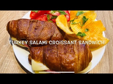 Turkey Salami Croissant Sandwich