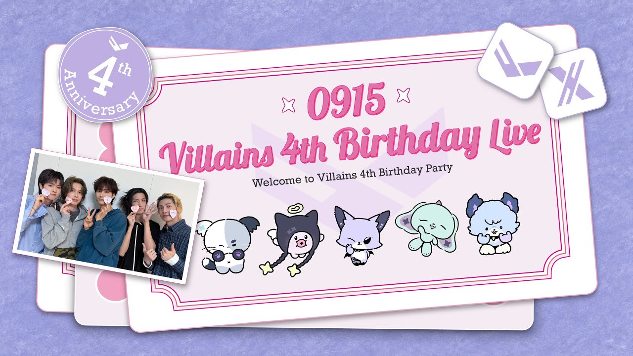 Welcome to Villains 4th Birthday Party 🎂