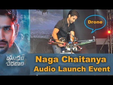 Naga Chaitanya Entry With Drone at Yuddham Saranam Audio Launch