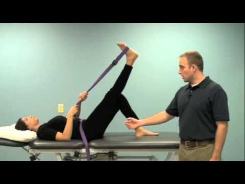 Elevated Hamstring Stretch—Using Strap