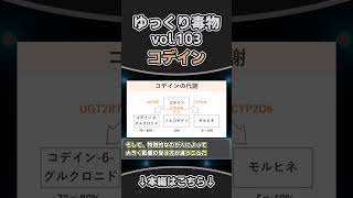コデイン　shortゆっくり毒物　#ゆっくり解説#毒#毒物#コデイン