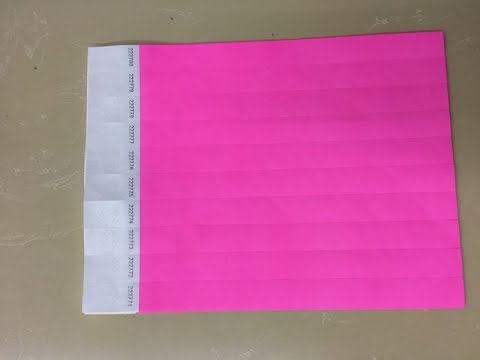 Synthetic tyvek paper wristbands