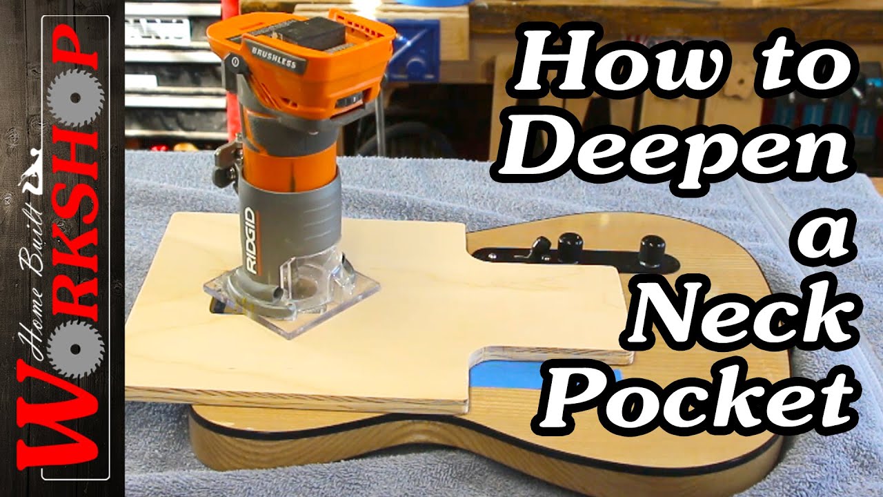 Making a simple jig to re-rout a guitar neck pocket | I made a mistake and have to fix it